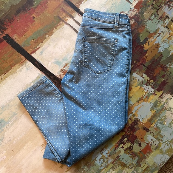 TWIK - Distressed Polka Dot Skinny Denim - Picture 8 of 10